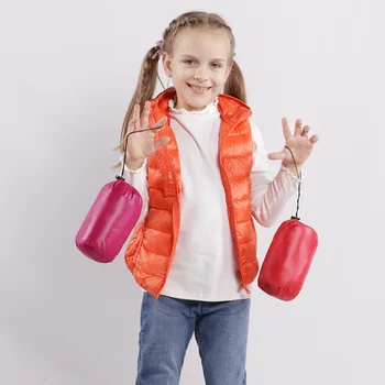 2021 Нов Детски пуховик за момичета Яке с качулка Зимни жилетки за момчета Детски есента на горно облекло Палто 2-12 години на Детски топли дрехи