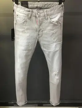 2021 Нов Дизайн на DSQUARED2 Дънкови джинси с дупки Байкерские дънки, Мъжки Дънки COOLGUY D2 Дънки DSQ2 Мъжки панталони 9153