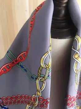 2021 нов прием на модерен елегантен забрадка gery верига от копринен шал 90*90 см квадратна шал саржевая обвивка за жени дама момиче