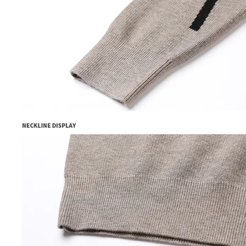 2021 Нова Модна марка Вязаный Висококачествени Дизайнерски зимата вълнен пуловер Черен пуловер за мъжете Хладен есенен ден за ден Жилетка Мъжки дрехи