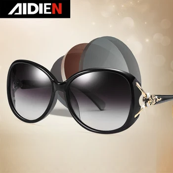 2021 нови дамски слънчеви очила по рецепта на Ретро луксозна марка UV400 Черно Модерен градиентный цвят Дамски слънчеви очила Oculos -1.25 -2.75