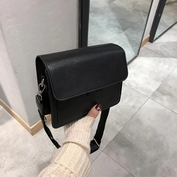 2021 Нови дамски чанти, изкуствена кожа, чанти за рамо качествени ръчни чанти мини-кроссбоди за жени див стил дамска чанта плътен цвят
