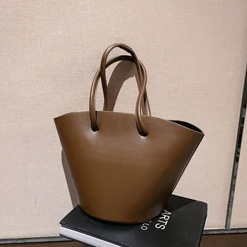 2021 Нови Модни Модерен дамски чанти Високо Качество на ПУ Чанта на рамото Ретро Чанта кофа Марка Дизайнерски текстурная чанта с Голям Капацитет