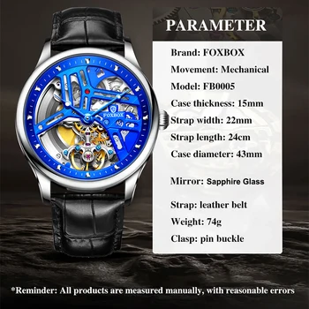 2021 Нови Сапфировые Автоматични Механични Мъжки часовник Луксозни Кухи 100 М Водоустойчива Спортни Ръчни часовници За мъже Модни кожени часовници