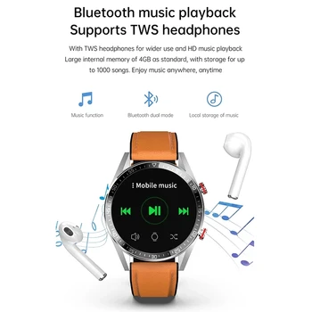 2021 Новите Смарт Часовници с Екран 454*454 Винаги Показват Времето, Когато Bluetooth Предизвиква Локална Музика, Умни Часовници За мъже Слушалки Android TWS