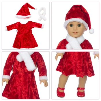 2021 Ново Бебе Новородено, Подходящ за 18-инчовата кукли и Аксесоари за облекла от 3 теми на Коледно облекло Костюм Комплект за Подарък за Рожден Ден на дете