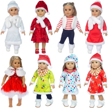 2021 Ново Коледа Меко рокля за американската момичета от 18-инчовата стоп-моушън дрехи и Аксесоари за кукли за деца е най-Добрият подарък