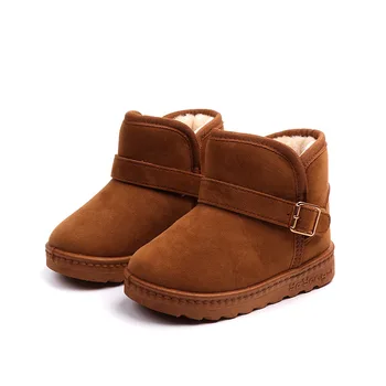 2021 Плюшени топли къси ботуши за момчета и момичета Модерни дневни детски обувки Зимни детски зимни обувки