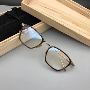 2021 Рамки за очила Титанов очила по рецепта Дамски очила за късогледство Рамки за очила за мъже Реколта Японски Дизайнерски маркови очила