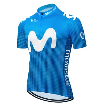2022 екипът на movistar колоездене фланелка с къс ръкав дишаща велосипедна риза бързосъхнеща велосипедна дрехи лято maglia ciclismo uomo