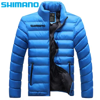 2022 нова зимна памучен яке SHIMANO за риболов на открито, топло гъст палто, яке за къмпинг, мъжки топло яке с качулка, дебели палта