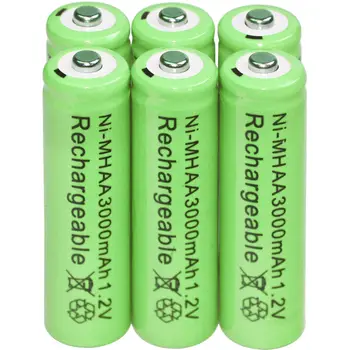 20pcs AA 1.2 3000 mah NiMH 1.2 В Акумулаторни Батерии Зелена батерия Градина Слънчева Светлина LED фенерче факел