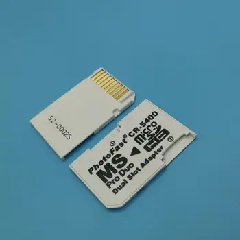 20PCS CR5400 Двоен Четец на карти Фотоапарат CR5400 Двоен Слот Адаптер Micro SD TF Карта за MS Memory Stick Pro Duo Адаптер