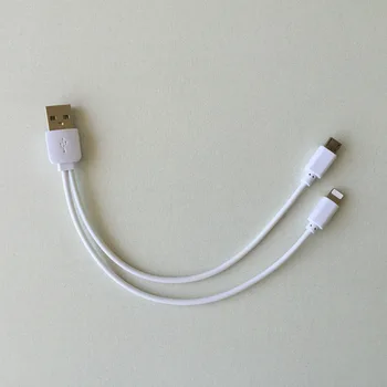 22 см от 1 до 2 Телефонни кабели Кабел 0,2 М 2 в 1 универсален USB кабели, мулти зарядно устройство за iPhone5 6 7 за мобилен телефон Samsung V8 Android