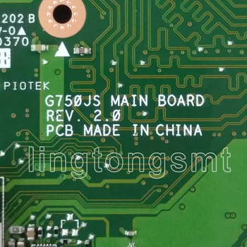 2D дънна платка G750JS за Asus G750JS G750J Тестова работа на дънната платка на лаптопа с поддръжка на процесор I7-4700/4710 GTX870M/3 GB