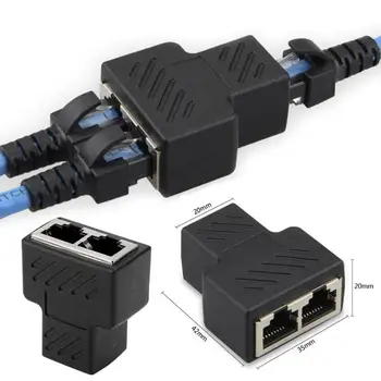 3/5 бр. Нов от 1 до 2 LAN Ethernet Мрежов Конектор RJ-45 Сплитер удължителен кабел Жак Адаптер
