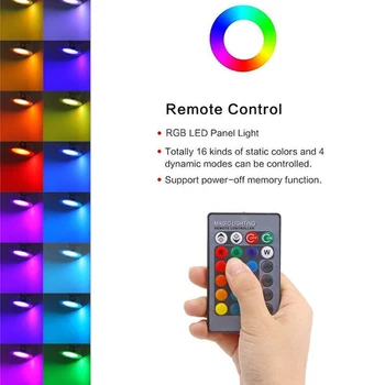 3 W 9 W Промяна на цвета RGB LED Лампа Умно дистанционно управление Димиране Тавана лампа COB Точков led лампа За вътрешно декориране D30