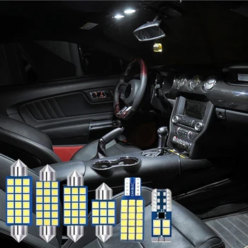 3 бр. T10 LED Светлини Комплект за осветление на интериора на колата Куполна Лампа за четене Лампа за багажник за Форд Фиеста MK7 2010 2011 2012 2013 Аксесоари