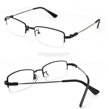 3 в 1 Мъжки рамки за очила с половин рамки за мъжки очила рамки за очила по рецепта с дневни и нощни слънчеви очила с антирефлексно клипс