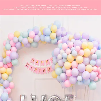 30 бр./лот 10 инча 5 инча цвят на тестени изделия и латексови балони през цялата балон украса за рожден ден балон сватбени украси за партита