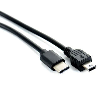 30 см USB Тип C 3.1 куплунга, а Към Мини USB 5-Пинов B Включете Конвертор OTG Адаптер Кабел за Трансфер на Данни за Macbook Mobile