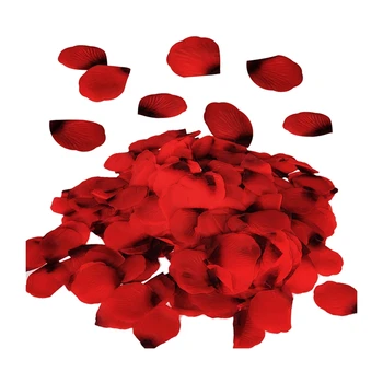 3000 Бр Червено Цвете Изкуствени розови Листенца за Сватбена Пътека, Партита и Маса, Вази, Декориране на Дома
