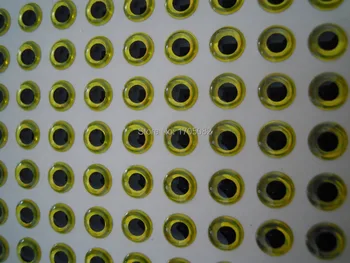 300шт 6 мм Шартрьоз 3D риболовни примамки очите за производство на стръв Приспособления Занаяти