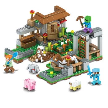 390 бр. детски образователни строителни блокчета, играчки, съвместими с Legoeds, град, малко село, фигурки, играчки за деца, подарък