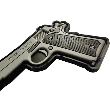 3D PVC Тактически Военен Кука и Контур Лепенки във формата На Оръжие на Армейски Гумен Пистолет Кръпка Чанта за Дрехи Раница Якета Икони