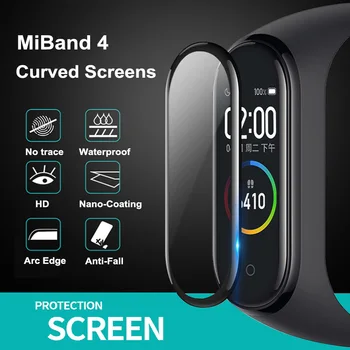 3D Защитно фолио за Xiaomi mi band 6 5 фолио за Mi band 4 Смарт каишка за часовник с Пълно покриване на Мека Защитно фолио за екрана miband 4 5 6 Филм