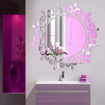 3D Огледален Ефект Стикер за Стена, с Нов Стил Мода Художествена Стикер САМ Домашен Офис Рамка Лампи, Декорация Аксесоари Продукти