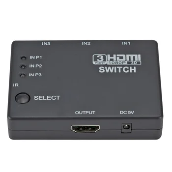 3x1 HDMI-съвместим Адаптер-Сплитер Хъб Автоматично превключва 3 В 1 Превключвател 1080 P на Дистанционното Управление за XBOX360, PS3 HDTV Проектор