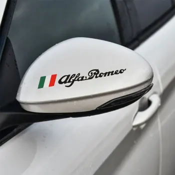 4 Бр. Етикети Към Огледалото За Обратно Виждане Стикер Флаг На Италия За Alfa Romeo Giulia Stelvio T-035