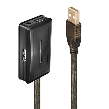 4-портов удължителен кабел, USB 2.0 10 М Активен удължител за usb кабел USB 2.0 мъж към жена за преносими КОМПЮТРИ