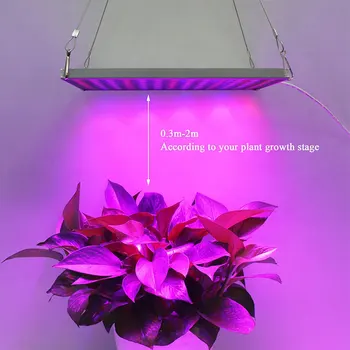 45 Watt Led лампа за отглеждане на растения Серия панели Червен 660 нм Синьо 470 нм, Пълна Гама за хидропонно Отглеждане на растения в палатки На закрито