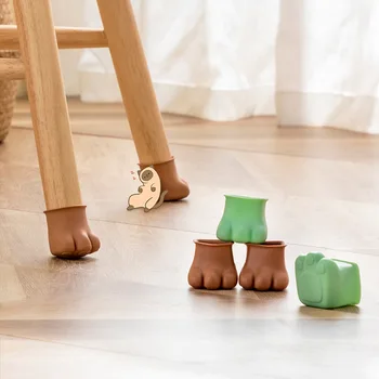 4шт Силиконови Сладки Нокти Капачки за столове Накладки за крака на масата с облодънна Нескользящие Калъфи за мебели Чорапи Протектори за секс Поставка за краката