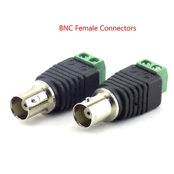 5 бр. 12 В BNC DC мъжки женски plug адаптер за захранване Конектор 5.5X2.1 мм Конектори Коаксиален Cat5 за led лампи Камери