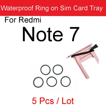 5 БР. Тава за SIM-карти Водонепроницаемое гумени О-пръстен Уплътнение за Xiaomi Redmi Note 9 Pro RedRice Note 7 9Pro Притежателя кръг на резервни Части