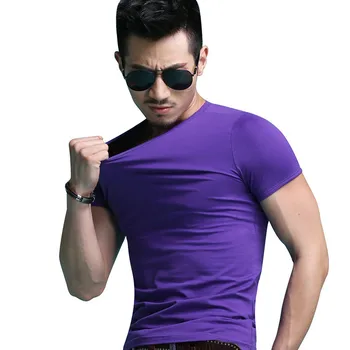 5737-Тениска с къс ръкав за мъже годишният универсален тениска с къс ръкав и къс ръкав, тенденция риза в тънка ивица