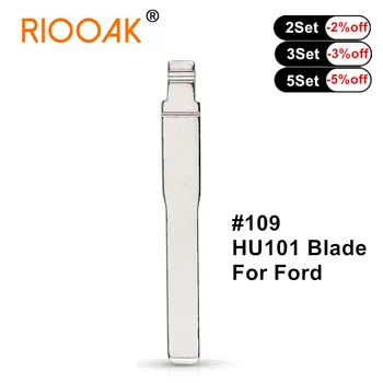 5шт #109 HU101 Подмяна на Флип-Ключ на Дистанционното на Колата Празен Неразрезной Ключ За Ford Focus, Mondeo, Fiesta, Fusion Galaxy