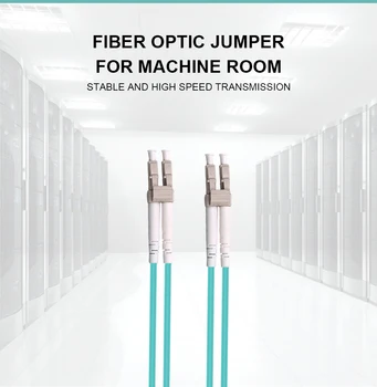 5ШТ ОМ3 оптичен Пач кабел LC-UPC до LC-UPC Duplex 2,0 мм ММ Скок оптичен Пач кабел
