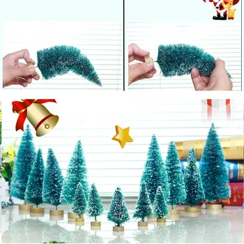 6 бр. Мини Коледно дърво Бор направи си САМ Коледна украса за дома на масата Навидад Коледна украса Коледен Декор на Детска подарък 2021