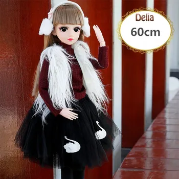 60 см Модерен момиче Кукла Играчка Украса 22 Подвижни Шарнирные САМ обличам Голяма версия на Принцеса Кукла Набор от Манекен Модел Момиче Подарък