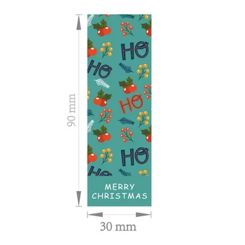 60шт 90*30 мм С Коледа Правоъгълник Дядо Коледа Подарък Декоративна Опаковка Етикети за Опаковане на Подарък Кутия Издател Коледни Тагове