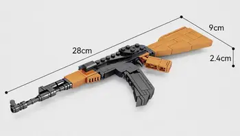 8 в 1 Военен S1897 Блок Пушка САМ Mini R1895 AK-47 M24 Пистолет Оръжие Строителство Тухла Играчки За Момче Детски Подарък