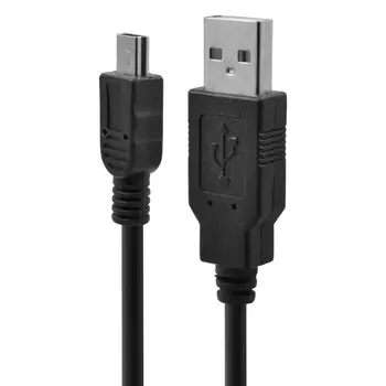 ACTECOM Кабел Cargador USB de 2.0 a Mini USB 5-пинов para Cargar Camaras Снимки, MP3