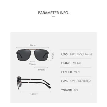 AEVOGUE Нова Мода Квадратни Поляризирани Слънчеви Очила Ретро Слънчеви Очила за мъже UV400 AE1061