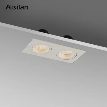 Aisilan с една двойна глава с LED-вградени тавана лампа 14 Ват 7 Watt Led акупресура осветление с антирефлексно покритие COB Хирургична лампа за Вътрешно осветление