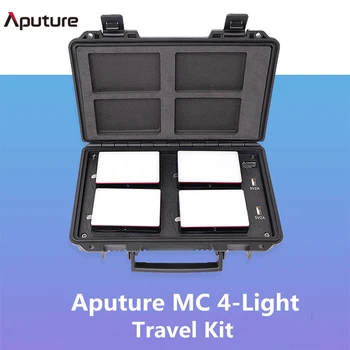 Aputure MC 4-Лек Пътен комплект RGB LED Лампа HSI Цветен Режим фотографско студио, Открит Заполняющий лампа с безжично зарядно устройство скоростна
