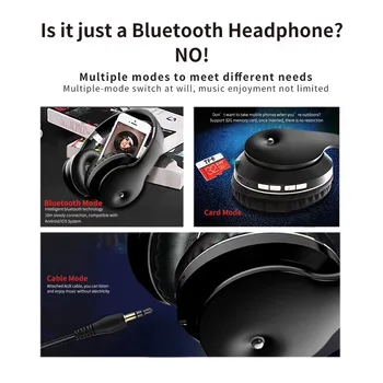 B5 Безжични Слушалки Bluetooth Сгъваем Портативен Стерео Слушалки в ушите Музика Слот Слушалки PS4 намаляване на шума Слушалки С Микрофон
